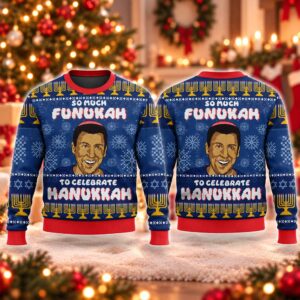 2026 Christmas So Much Funukah Adam Sandler Ugly Sweater 2