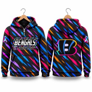 Bengals Football 2026 Crucial Catch Quarter Zip Waffle Hoodie 2