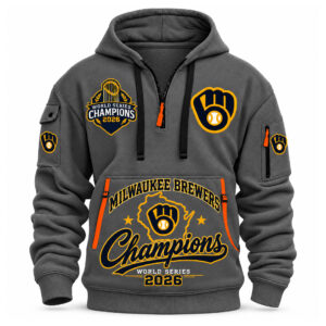 Brewers Wisconsin Trophy World Series Champions 2026 Quater Zip Hoodie (3)