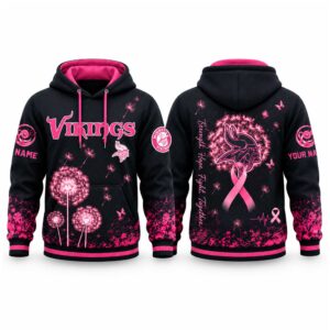 Vikings Breast Cancer Awareness Custom Hoodie
