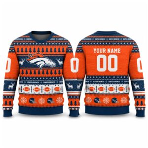 2026 Christmas Broncos Custom Ugly Sweater 1