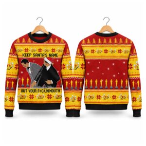 2026 Christmas Keep Santa’s Name Out Your Mouth Ugly Sweater 2
