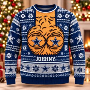 Cowboys Hairy Chest Custom Christmas Ugly Sweater 2