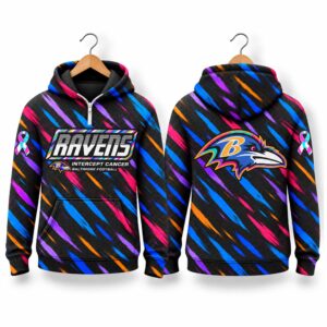 Ravens Football 2026 Crucial Catch Quarter Zip Waffle Hoodie 2