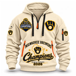 Brewers Wisconsin Trophy World Series Champions 2026 Quater Zip Hoodie (4)