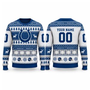 2026 Christmas Colts Custom Ugly Sweater